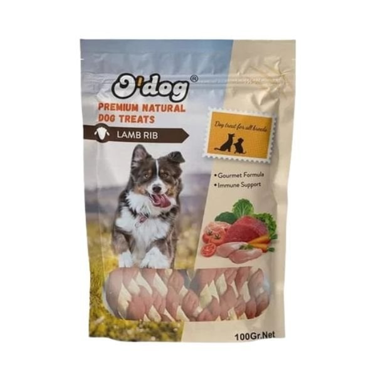 O Dog Kuzu Eti Parçacıklı Sargılı Köpek Ödül Maması 100 Gr O Dog Kuzu Eti Parçacıklı Sargılı Köpek Ödül Maması 100 Gr
