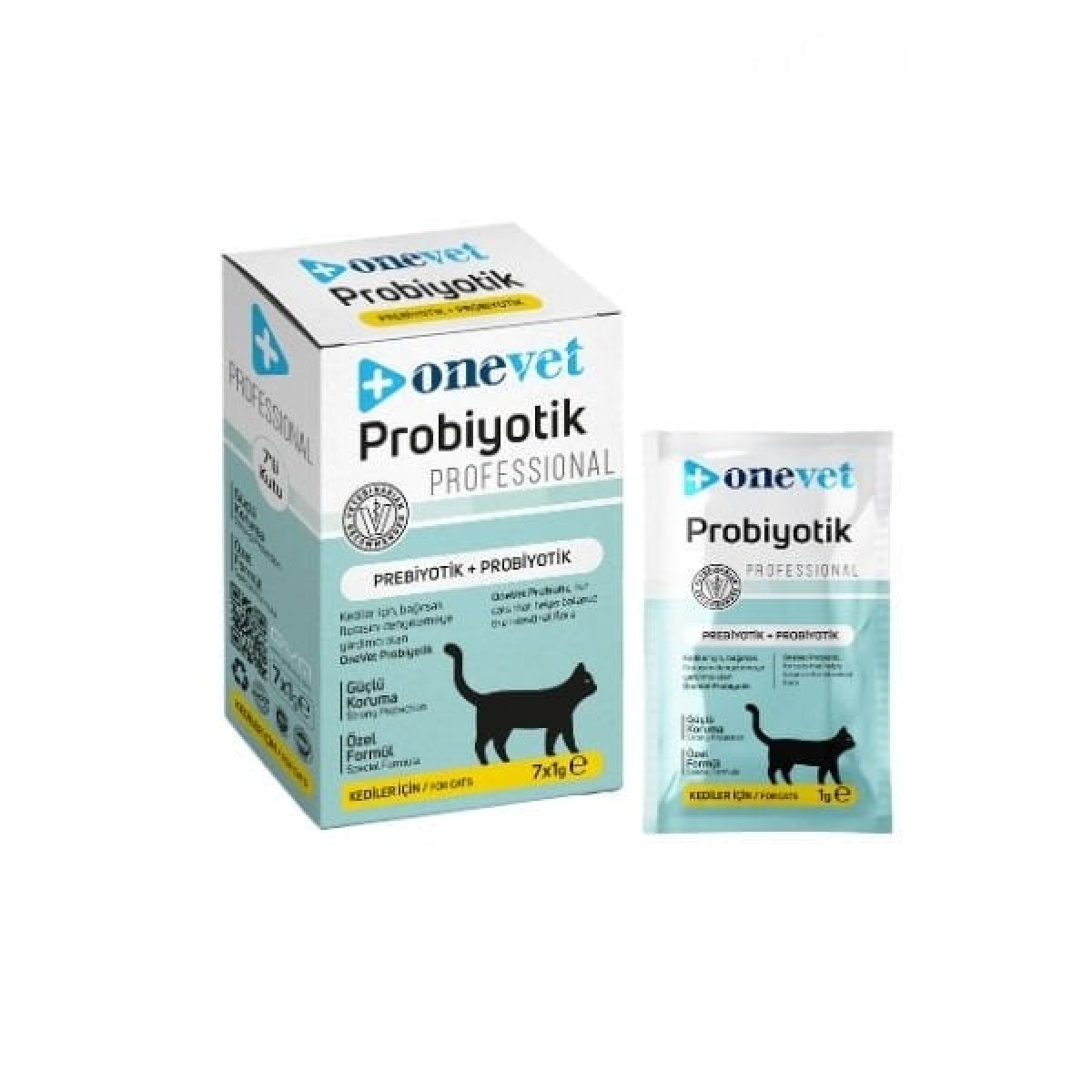 OneVet Sindirim ve Bağışıklık Güçlendirici Kediler için Probiyotik Saşe 1 Gr 7 Adet OneVet Sindirim ve Bağışıklık Güçlendirici Kediler için Probiyotik Saşe 1 Gr 7 Adet