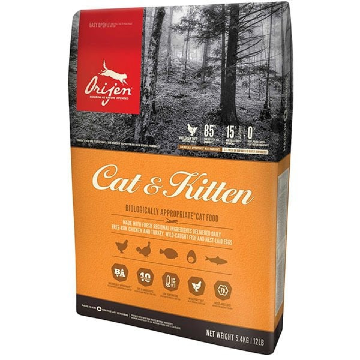 Orijen Kitten Tahılsız Tavuklu Yavru ve Yetişkin Kedi Maması 5.4 Kg Orijen Kitten Tahılsız Tavuklu Yavru ve Yetişkin Kedi Maması 5.4 Kg