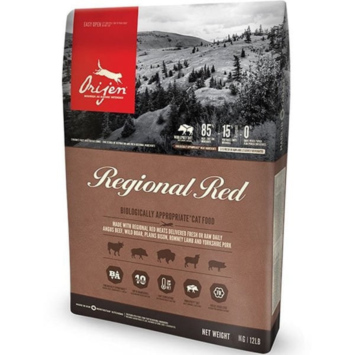 Orijen Regional Red Tahılsız Sığır Etli Yavru Yetişkin Kedi Maması 1.8 Kg Orijen Regional Red Tahılsız Sığır Etli Yavru Yetişkin Kedi Maması 1.8 Kg