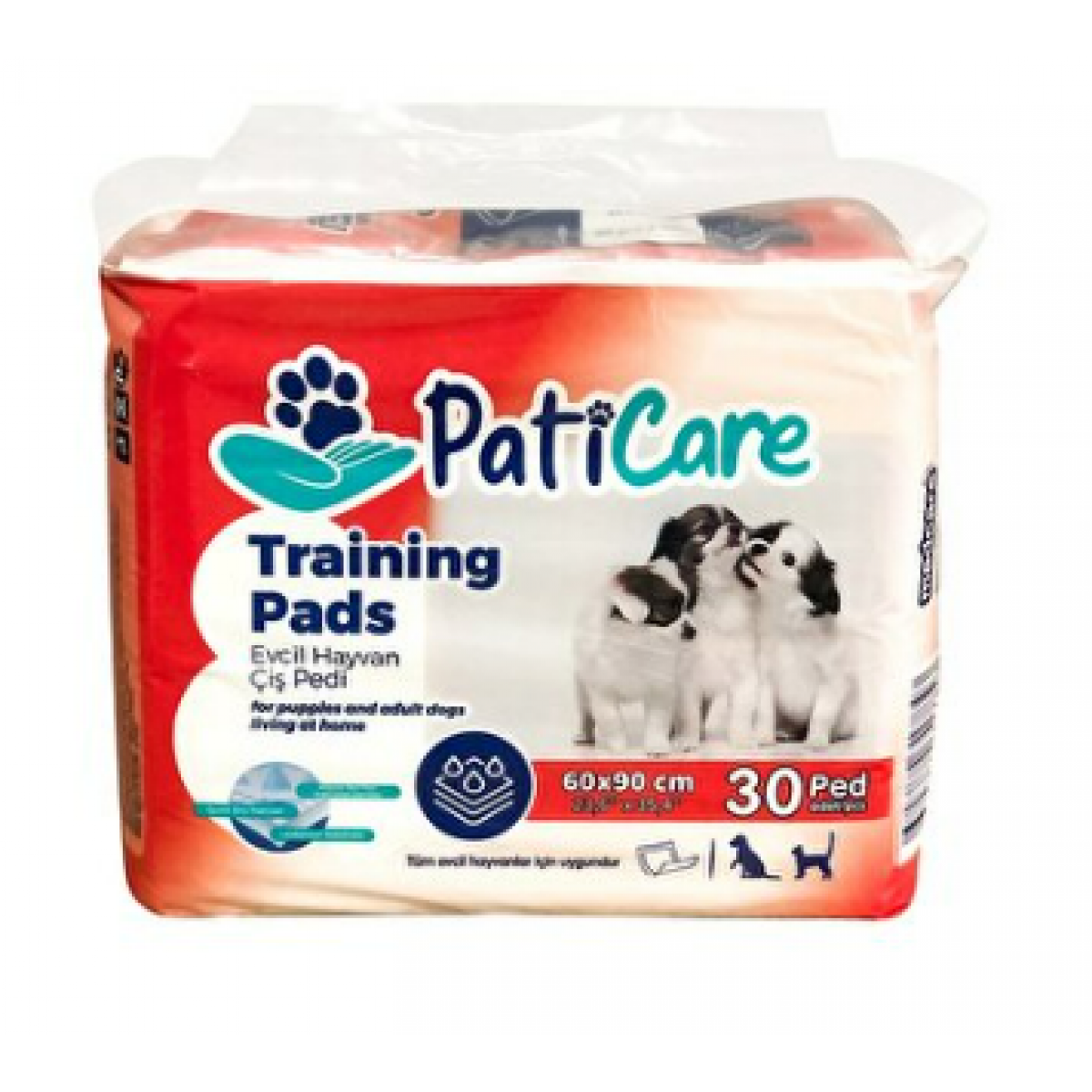 PatiCare Training Pads Köpek Tuvalet Eğitim Pedi Turuncu 60x90 Cm 30 Adet