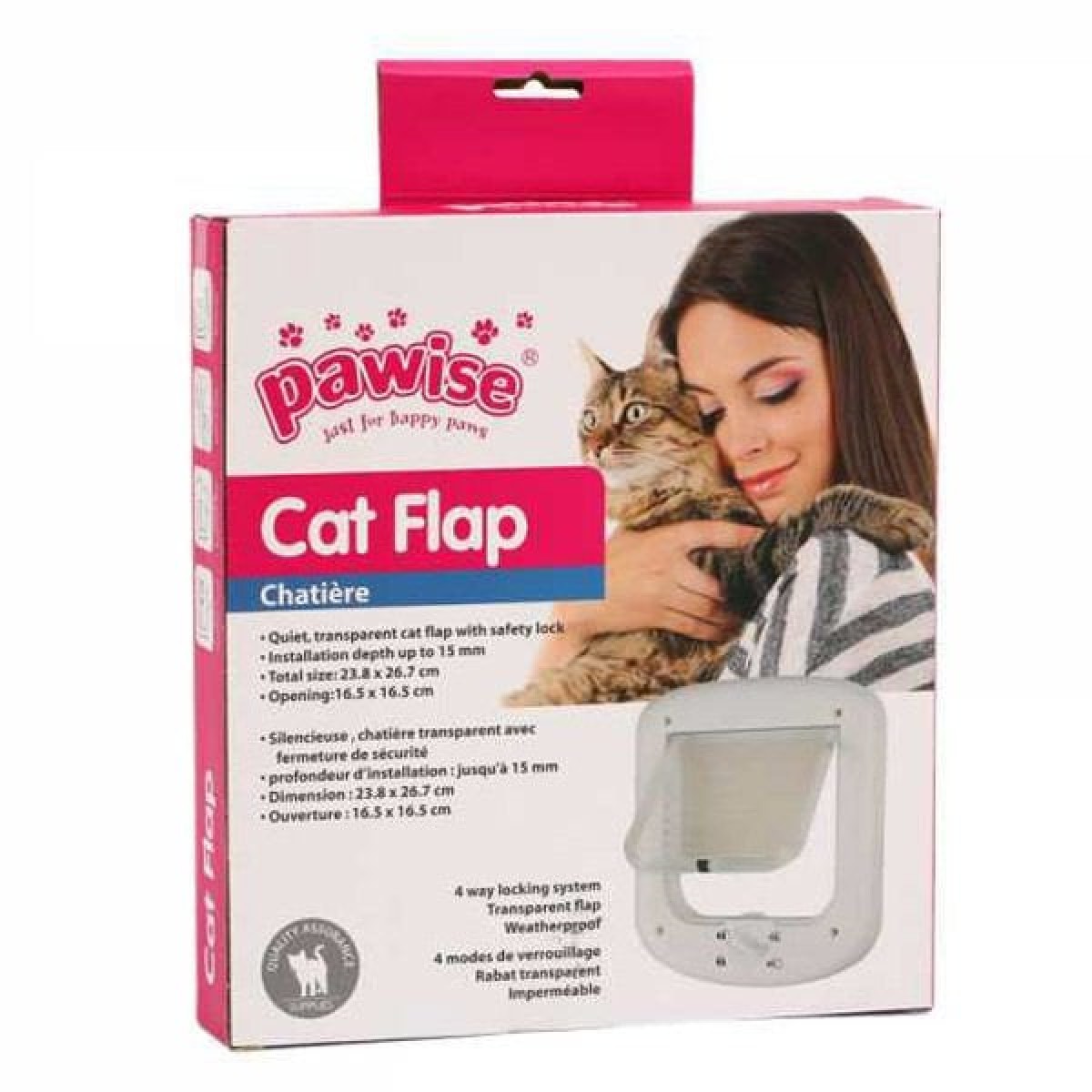 Pawise Kedi Kapısı Beyaz 24x29 Cm Pawise Kedi Kapısı Beyaz 24x29 Cm