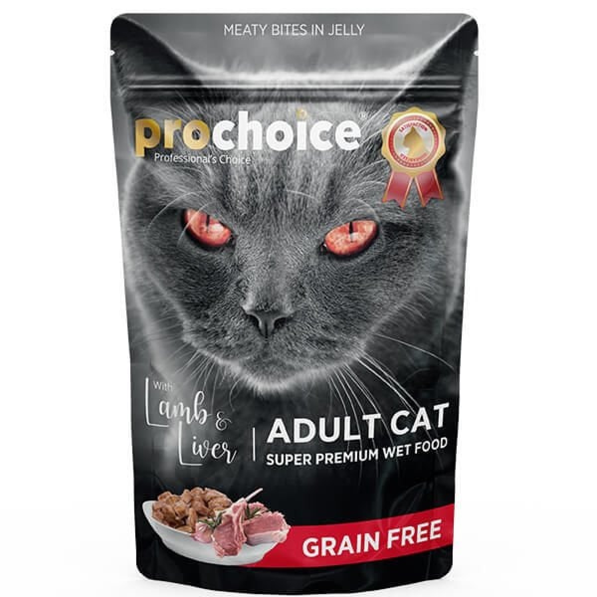 Pro Choice Tahılsız Kuzu ve Ciğerli Yetişkin Konserve Kedi Maması 85 Gr