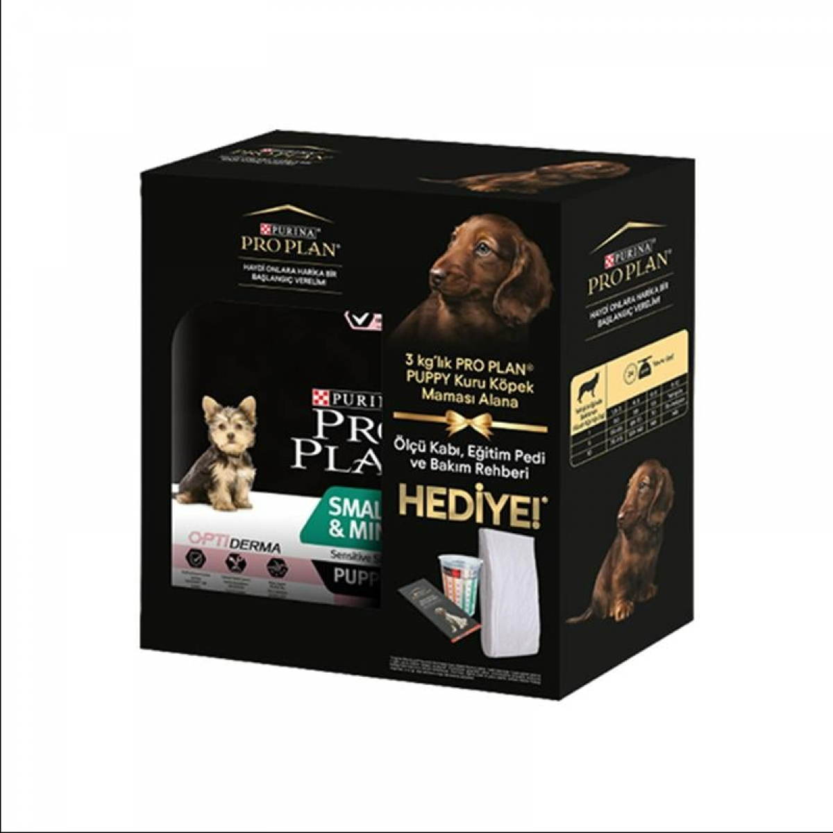 Pro Plan Puppy Somonlu Küçük Irk Yavru Köpek Maması 3 Kg | Ölçü Kabı ve Eğitim Pedi Hediyeli Pro Plan Puppy Somonlu Küçük Irk Yavru Köpek Maması 3 Kg | Ölçü Kabı ve Eğitim Pedi Hediyeli