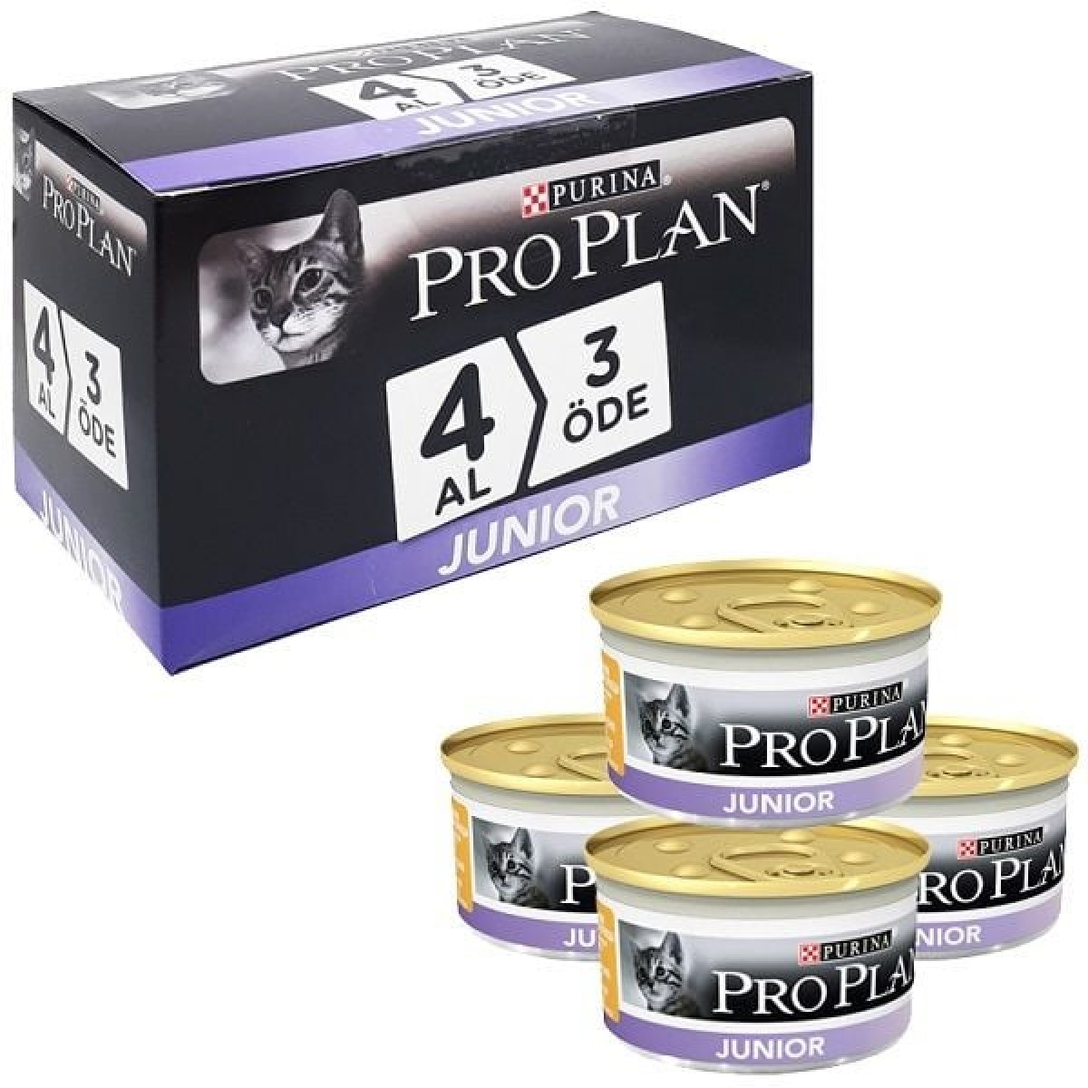 Pro Plan Tavuk Etli Yavru Konserve Kedi Maması 85 Gr 4 Al 3 Öde