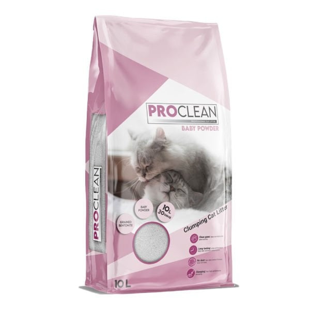 ProClean Bebek Pudra Kokulu Topaklanan Kedi Kumu Kalın Taneli 10 Lt ProClean Bebek Pudra Kokulu Topaklanan Kedi Kumu Kalın Taneli 10 Lt