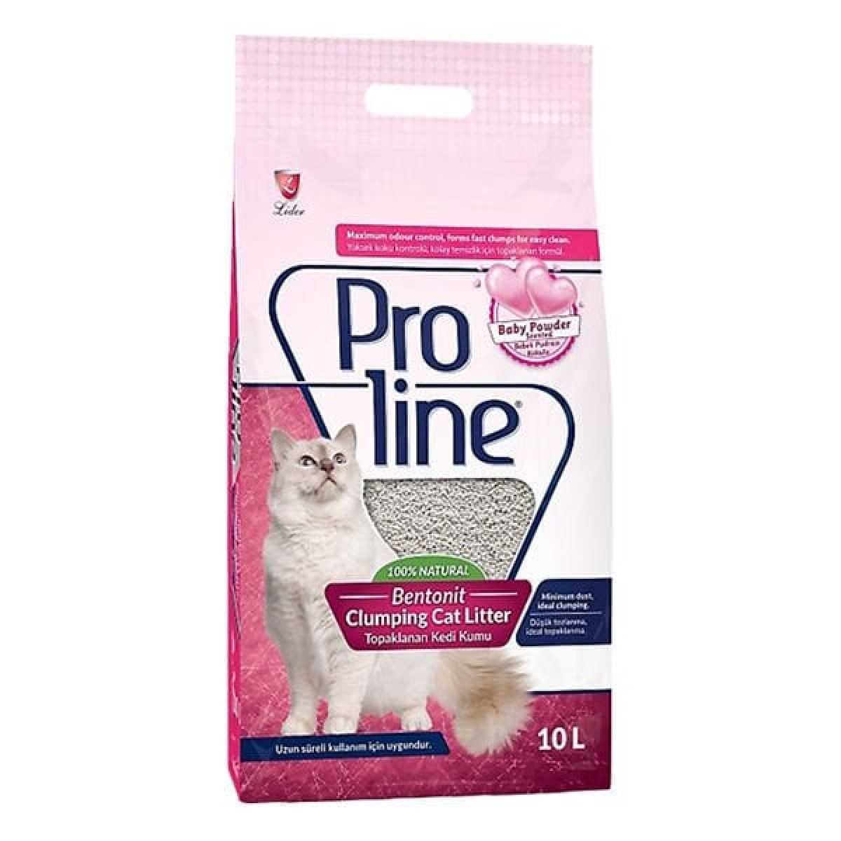 Proline Bebek Pudralı Topaklanan Bentonit Kedi Kumu Kalın 10 Lt Proline Bebek Pudralı Topaklanan Bentonit Kedi Kumu Kalın 10 Lt