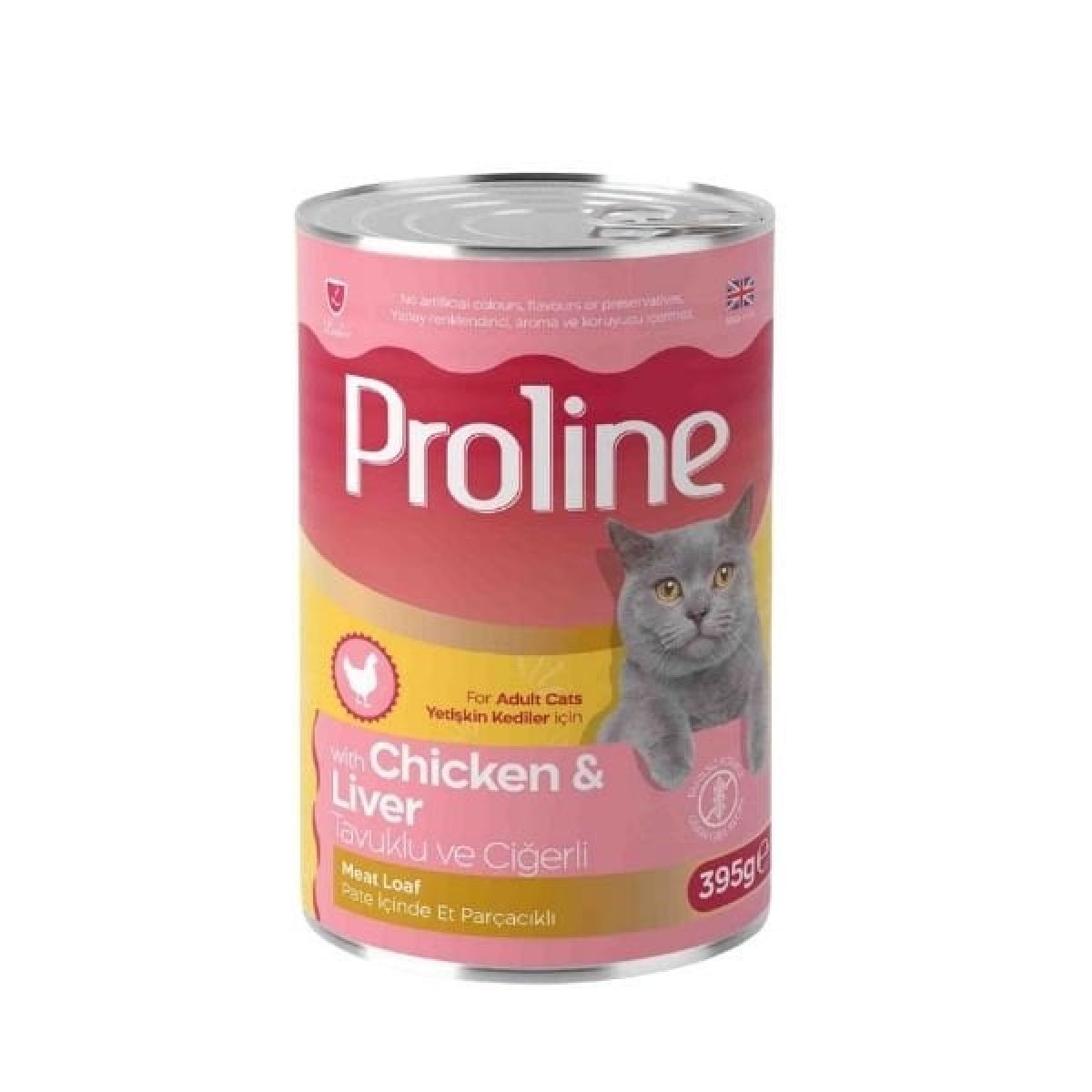 Proline Pate İçinde Et Parçacıklı Tavuklu ve Ciğerli Yetişkin Konserve Kedi Maması 395 Gr Proline Pate İçinde Et Parçacıklı Tavuklu ve Ciğerli Yetişkin Konserve Kedi Maması 395 Gr