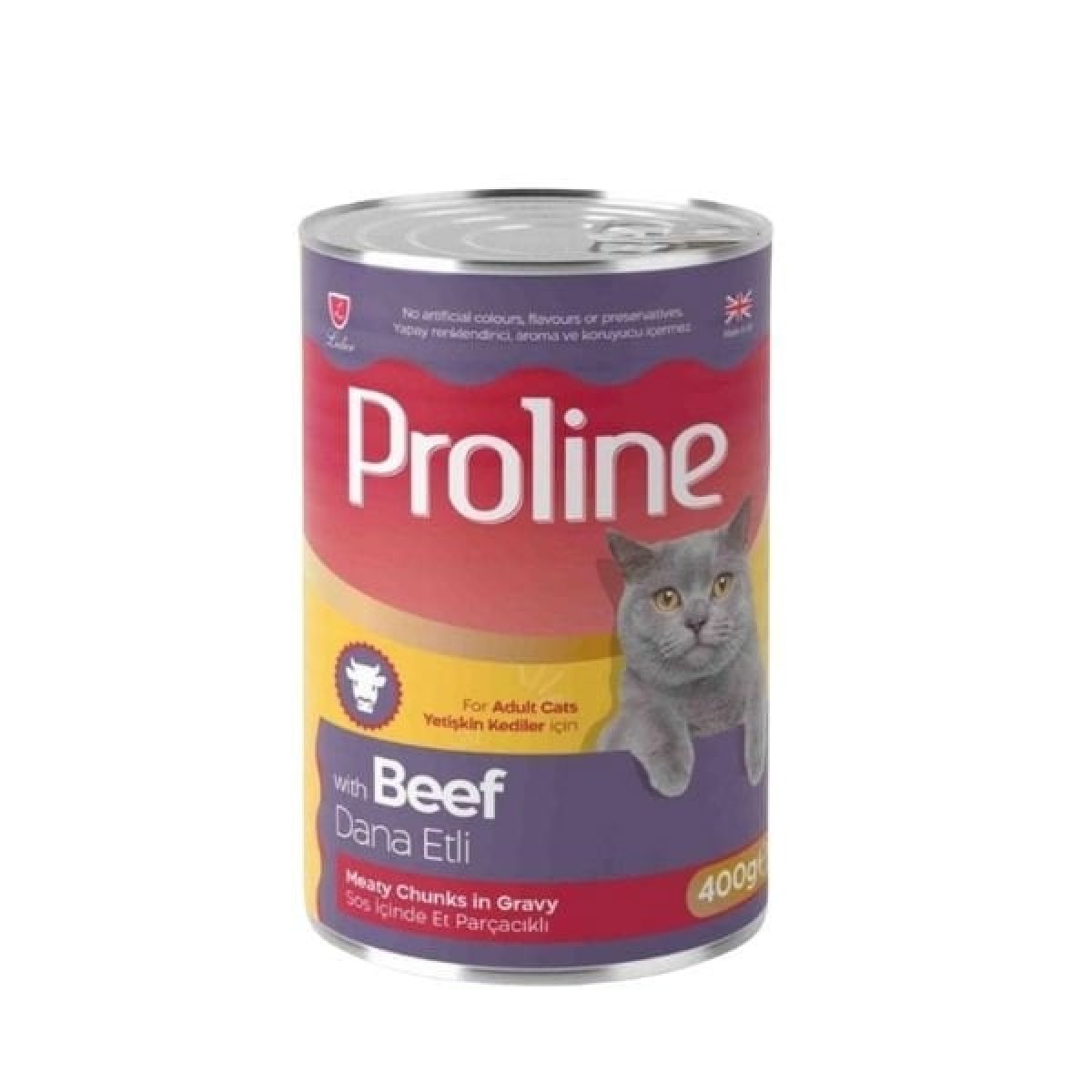 Proline Sos İçinde Et Parçacıklı Dana Etli Yetişkin Konserve Kedi Maması 400 Gr Proline Sos İçinde Et Parçacıklı Dana Etli Yetişkin Konserve Kedi Maması 400 Gr