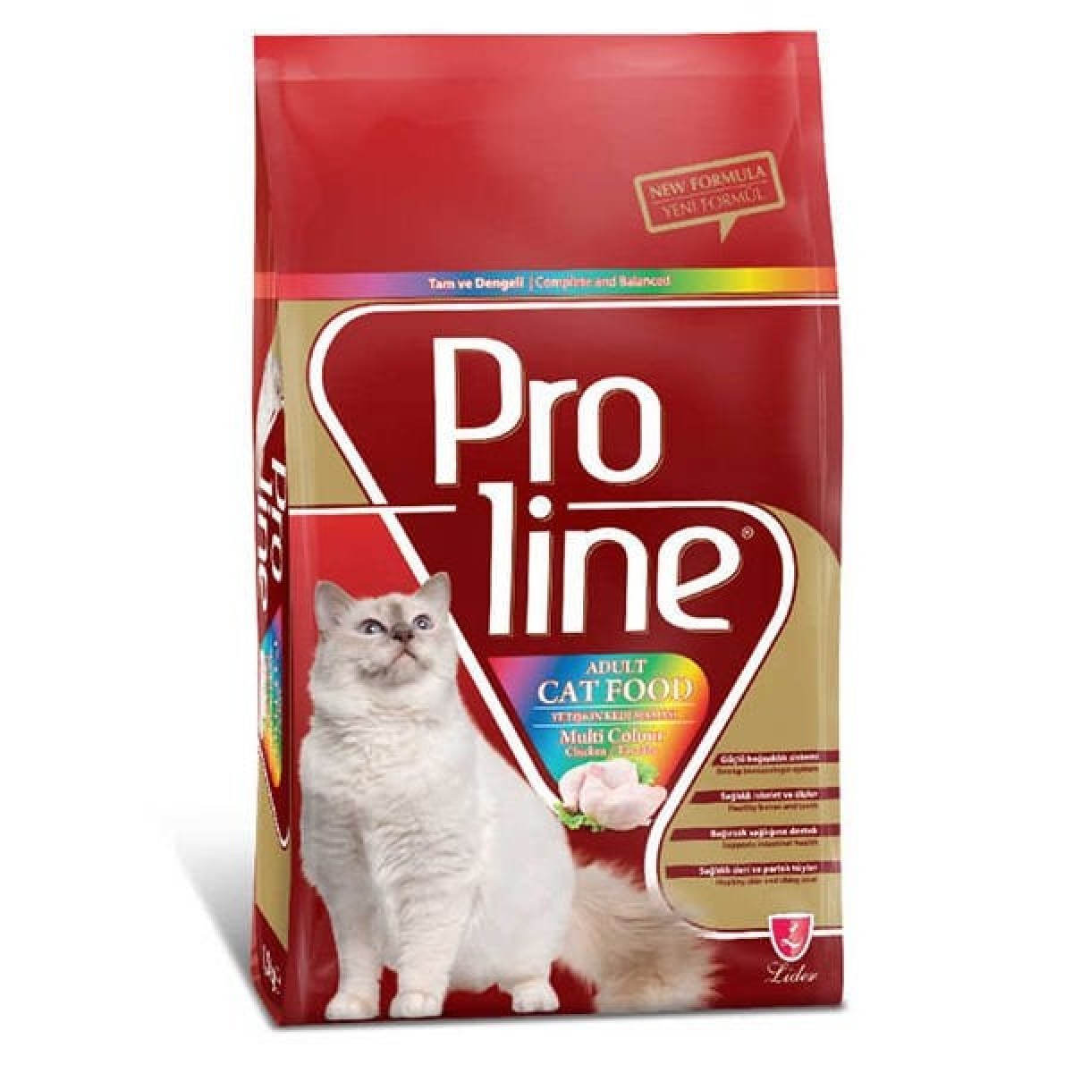 Proline Tavuklu Renkli Taneli Yetişkin Kedi Maması 1.2 Kg Proline Tavuklu Renkli Taneli Yetişkin Kedi Maması 1.2 Kg