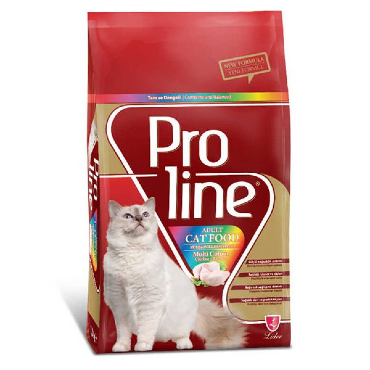 Proline Tavuklu Renkli Taneli Yetişkin Kedi Maması 1.2 Kg Proline Tavuklu Renkli Taneli Yetişkin Kedi Maması 1.2 Kg