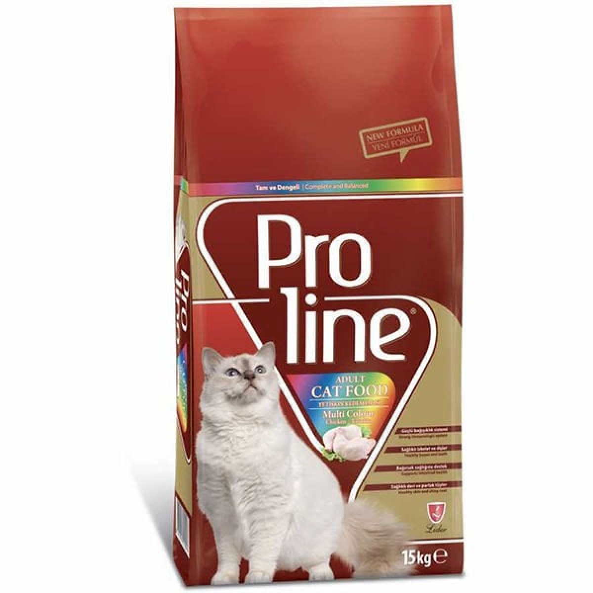 Proline Tavuklu Renkli Taneli Yetişkin Kedi Maması 15 Kg Proline Tavuklu Renkli Taneli Yetişkin Kedi Maması 15 Kg