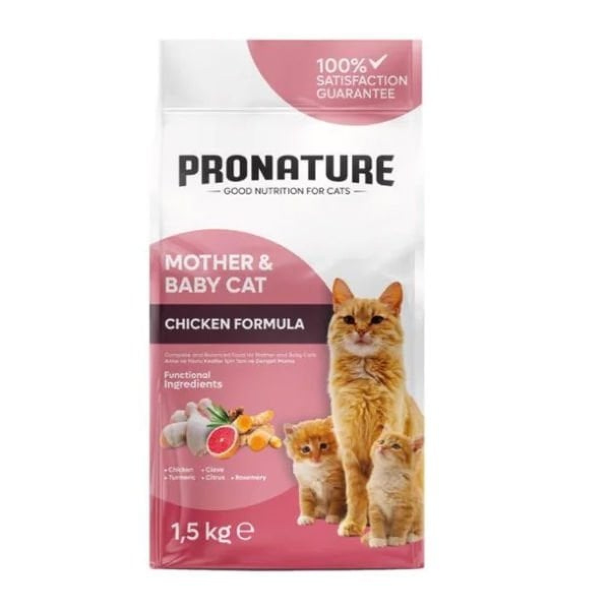 Pronature Mother&Baby Cat Tavuklu Anne ve Yavru Kedi Maması 1.5 Kg