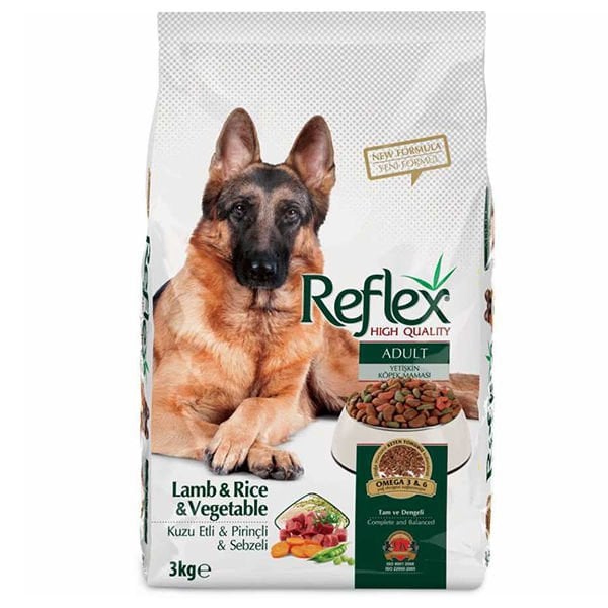 Reflex Adult Kuzu ve Pirinçli Sebzeli Yetişkin Köpek Maması 3 Kg Reflex Adult Kuzu ve Pirinçli Sebzeli Yetişkin Köpek Maması 3 Kg