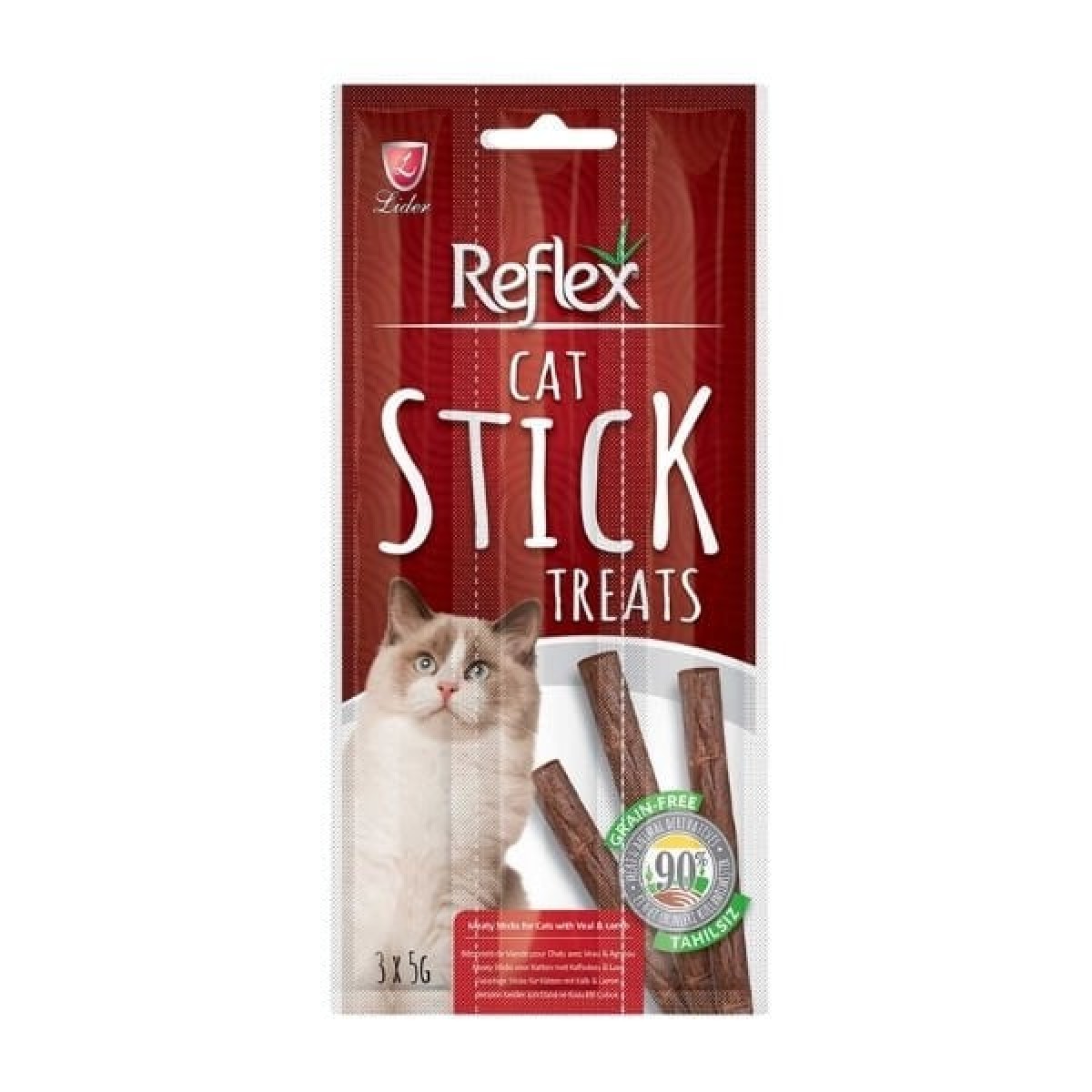 Reflex Biftekli ve Kuzu Etli Stick Kedi Ödül Maması 3 Adet 5 Gr Reflex Biftekli ve Kuzu Etli Stick Kedi Ödül Maması 3 Adet 5 Gr