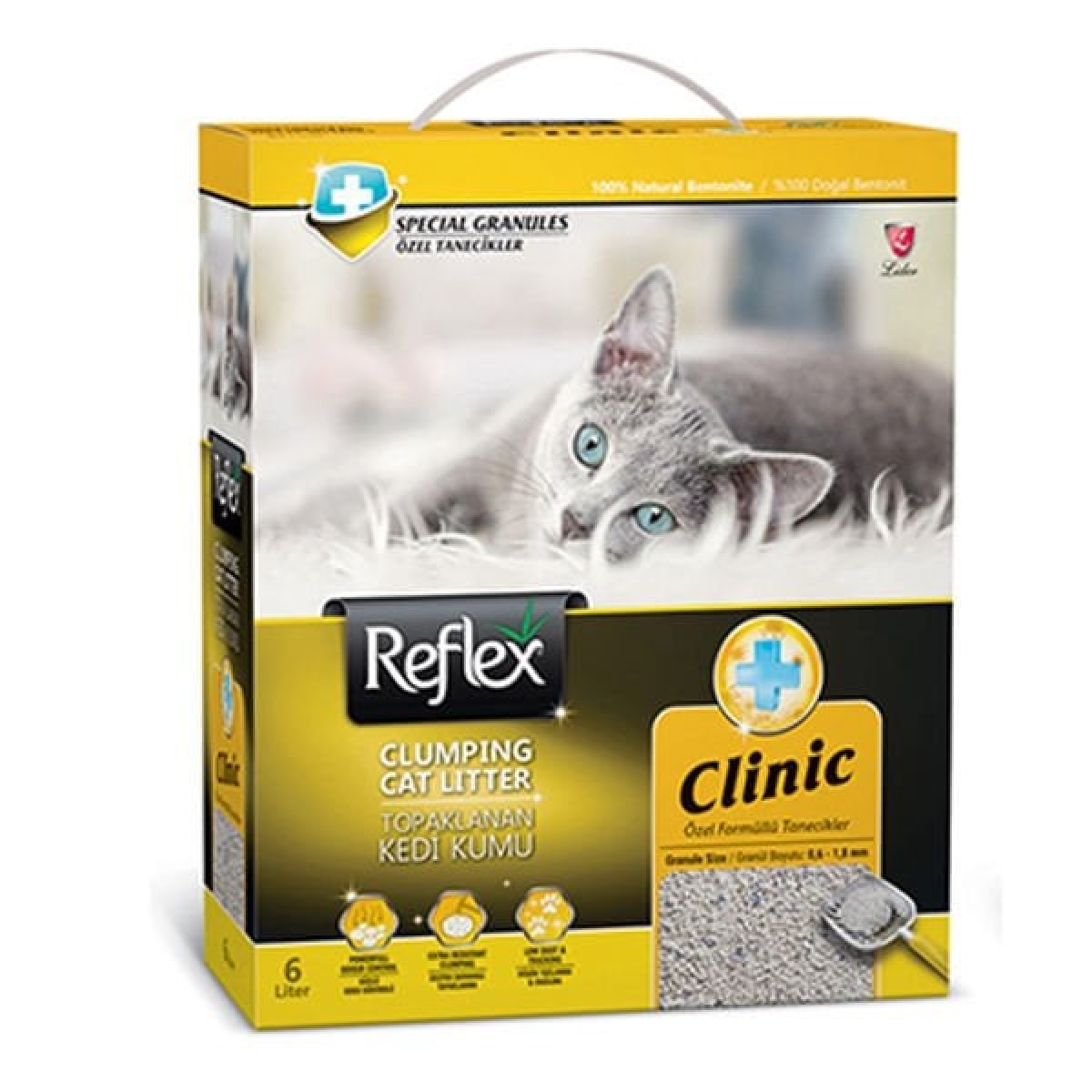 Reflex Klinik Özel Tanecik Süper Hızlı Topaklanan Kedi Kumu 6 Lt Reflex Klinik Özel Tanecik Süper Hızlı Topaklanan Kedi Kumu 6 Lt