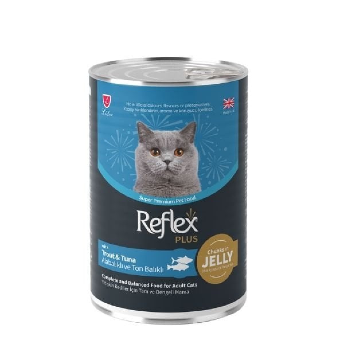 Reflex Plus Jöle İçinde Alabalıklı ve Ton Balıklı Yetişkin Konserve Kedi Maması 400 Gr Reflex Plus Jöle İçinde Alabalıklı ve Ton Balıklı Yetişkin Konserve Kedi Maması 400 Gr