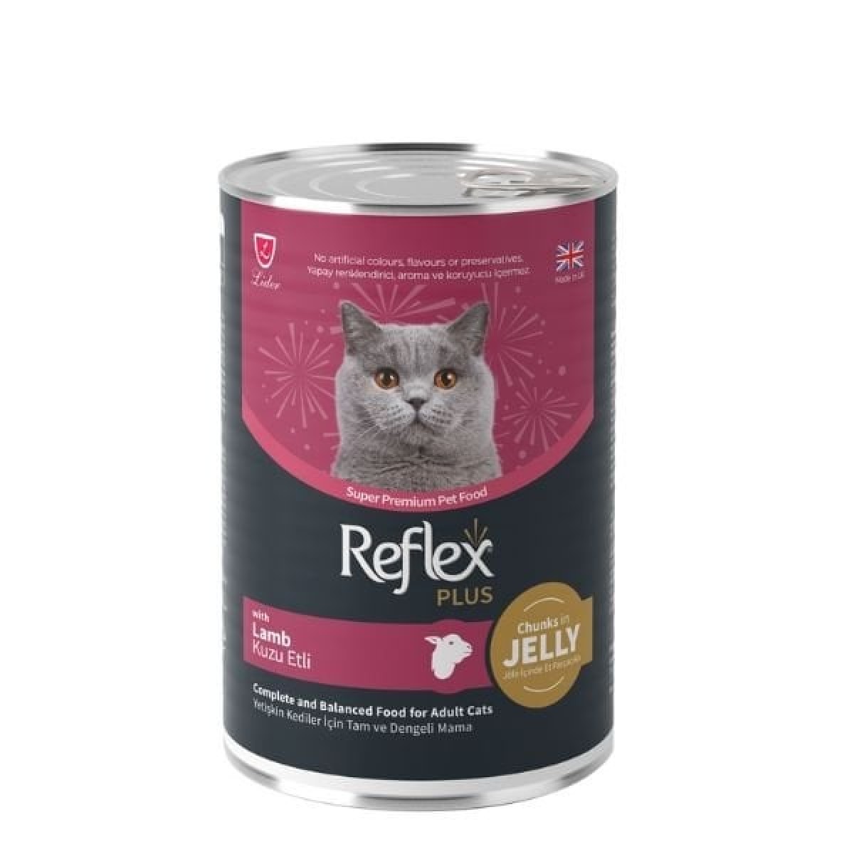Reflex Plus Jöle İçinde Kuzu Etli Yetişkin Konserve Kedi Maması 400 Gr Reflex Plus Jöle İçinde Kuzu Etli Yetişkin Konserve Kedi Maması 400 Gr