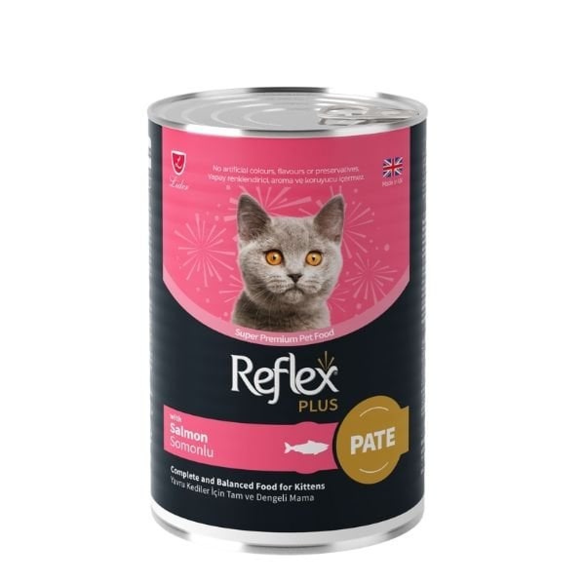 Reflex Plus Pate İçinde Somonlu Yavru Konserve Kedi Maması 395 Gr Reflex Plus Pate İçinde Somonlu Yavru Konserve Kedi Maması 395 Gr