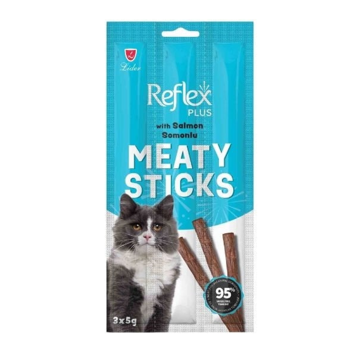 Reflex Plus Somonlu Stick Yetişkin Kedi Ödül Maması 3 Adet 5 Gr Reflex Plus Somonlu Stick Yetişkin Kedi Ödül Maması 3 Adet 5 Gr