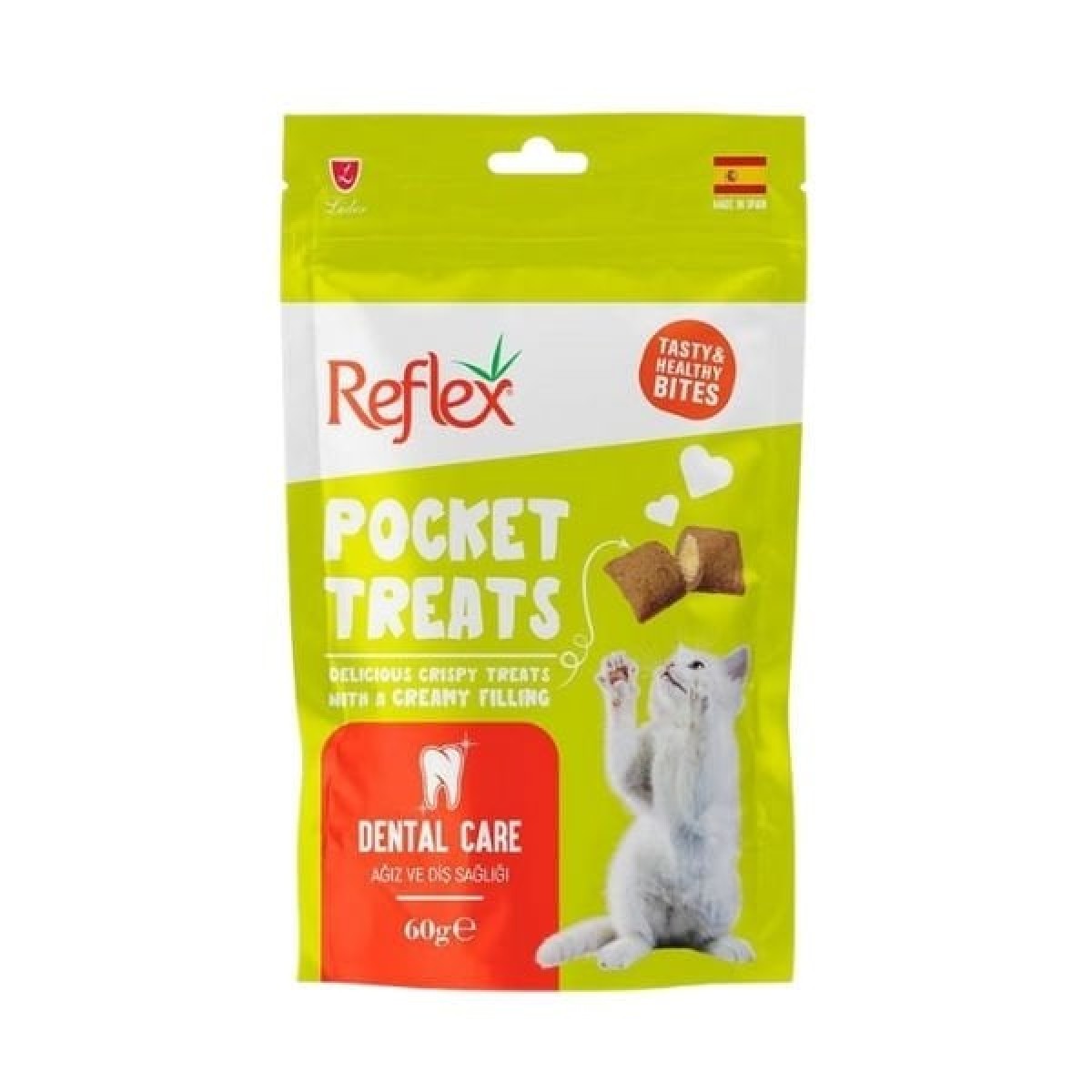 Reflex Pocket Treats Ağız ve Diş Sağlığı Destekleyici Kedi Ödül Maması 60 Gr Reflex Pocket Treats Ağız ve Diş Sağlığı Destekleyici Kedi Ödül Maması 60 Gr