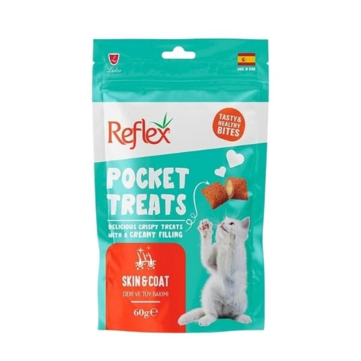 Reflex Pocket Treats Deri ve Tüy Bakımı Destekleyici Kedi Ödül Maması 60 Gr Reflex Pocket Treats Deri ve Tüy Bakımı Destekleyici Kedi Ödül Maması 60 Gr