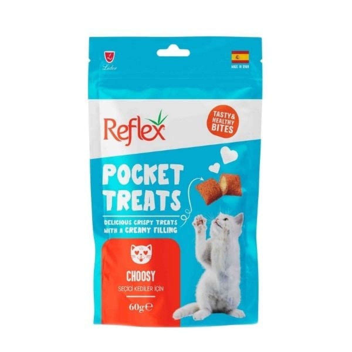 Reflex Pocket Treats Tavuklu Seçici Kediler için Kedi Ödül Maması 60 Gr Reflex Pocket Treats Tavuklu Seçici Kediler için Kedi Ödül Maması 60 Gr