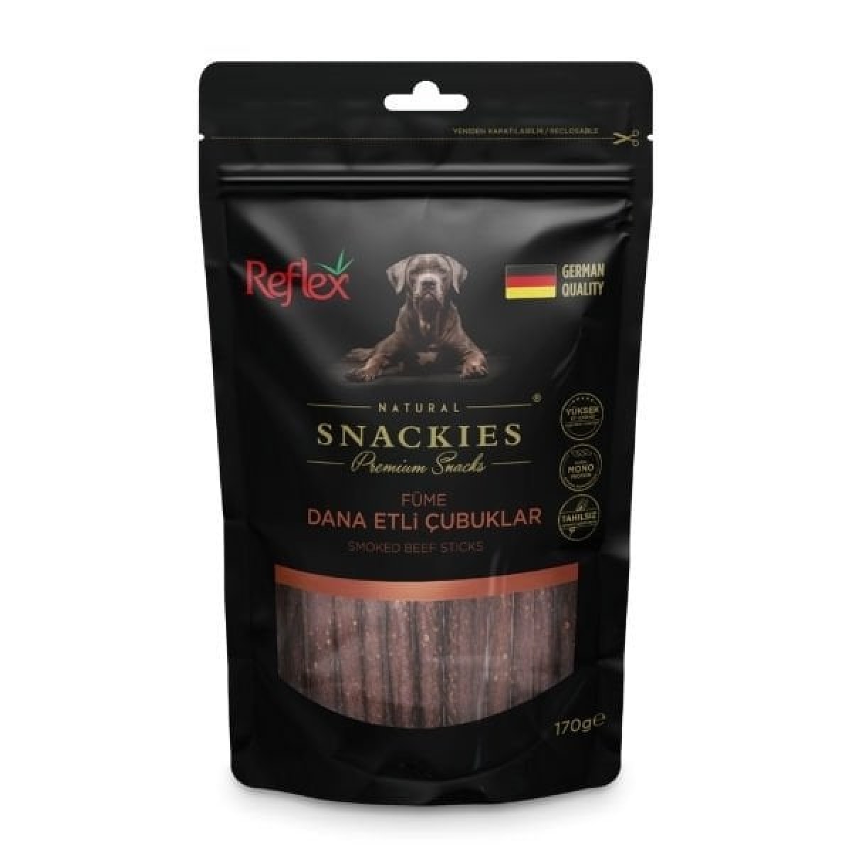 Reflex Snackies Füme Dana Etli Stick Köpek Ödül Maması 170 Gr Reflex Snackies Füme Dana Etli Stick Köpek Ödül Maması 170 Gr