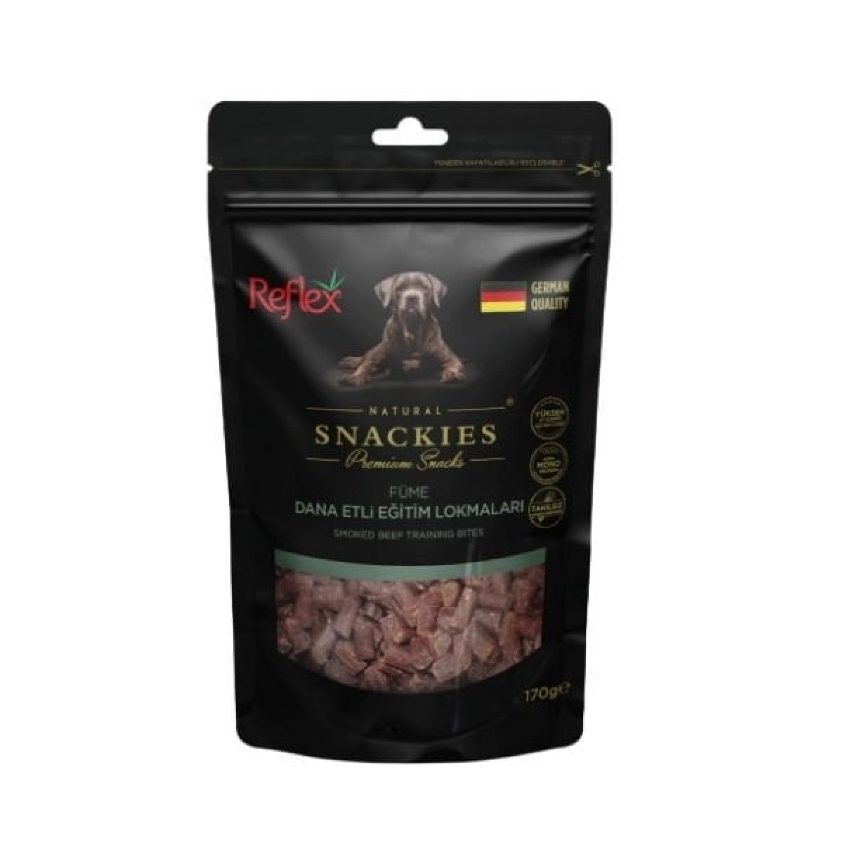 Reflex Snackies Natural Füme Dana Etli Tahılsız Köpek Eğitim Lokmaları 170 Gr Reflex Snackies Natural Füme Dana Etli Tahılsız Köpek Eğitim Lokmaları 170 Gr