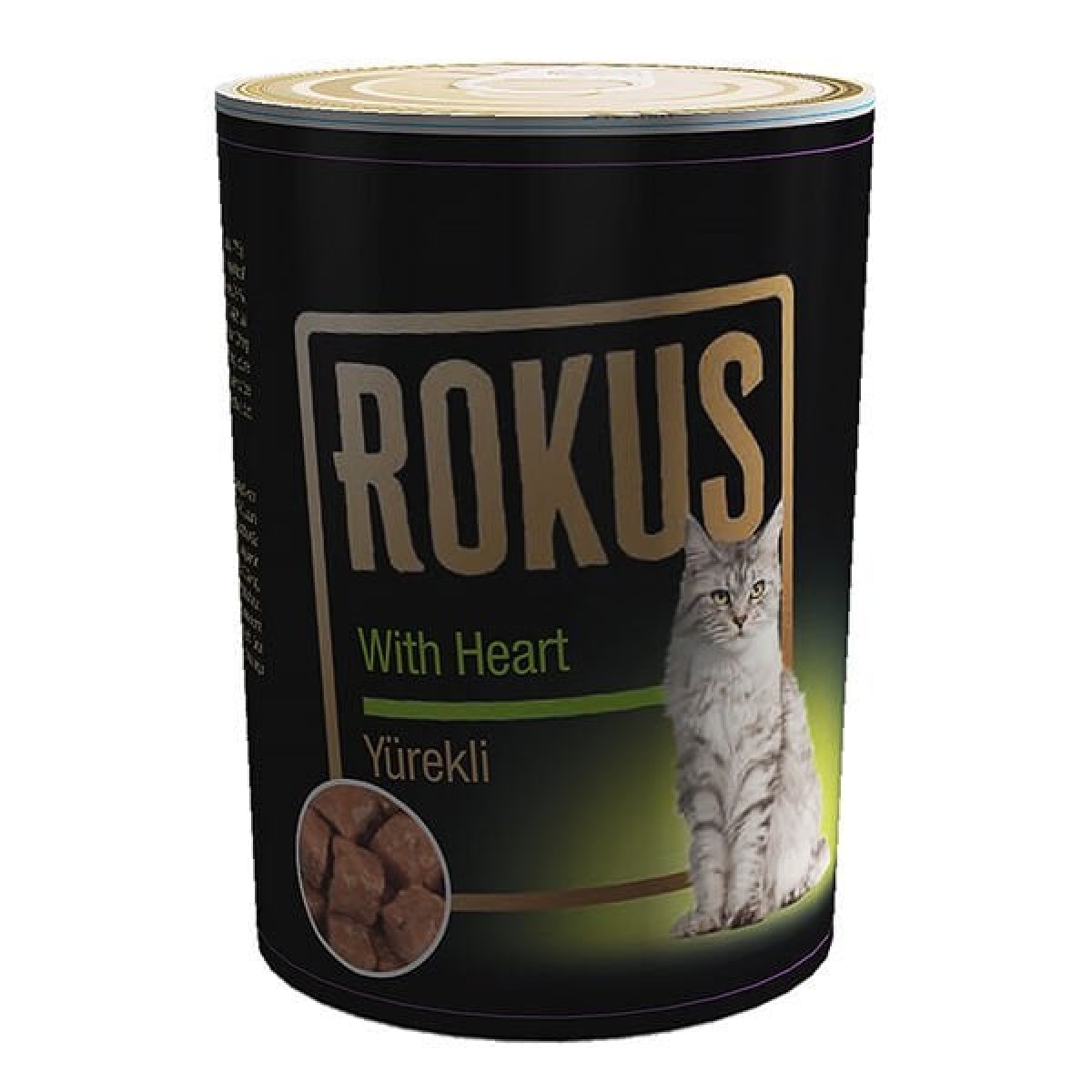 Rokus Yürekli Yetişkin Konserve Kedi Maması 410 Gr Rokus Yürekli Yetişkin Konserve Kedi Maması 410 Gr