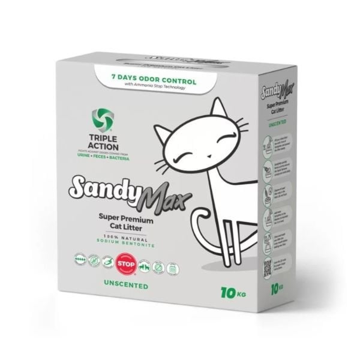 Sandy Max Triple Action Tozsuz Topaklanan Bentonit Doğal Kedi Kumu 10 Kg Sandy Max Triple Action Tozsuz Topaklanan Bentonit Doğal Kedi Kumu 10 Kg