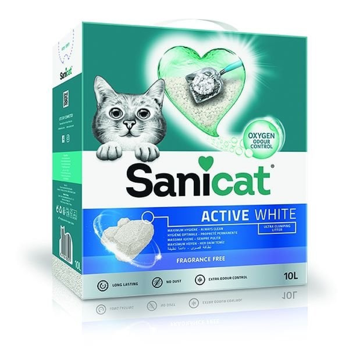 Sanicat Active White Ultra Topaklanan Doğal Kedi Kumu 10 Lt Sanicat Active White Ultra Topaklanan Doğal Kedi Kumu 10 Lt