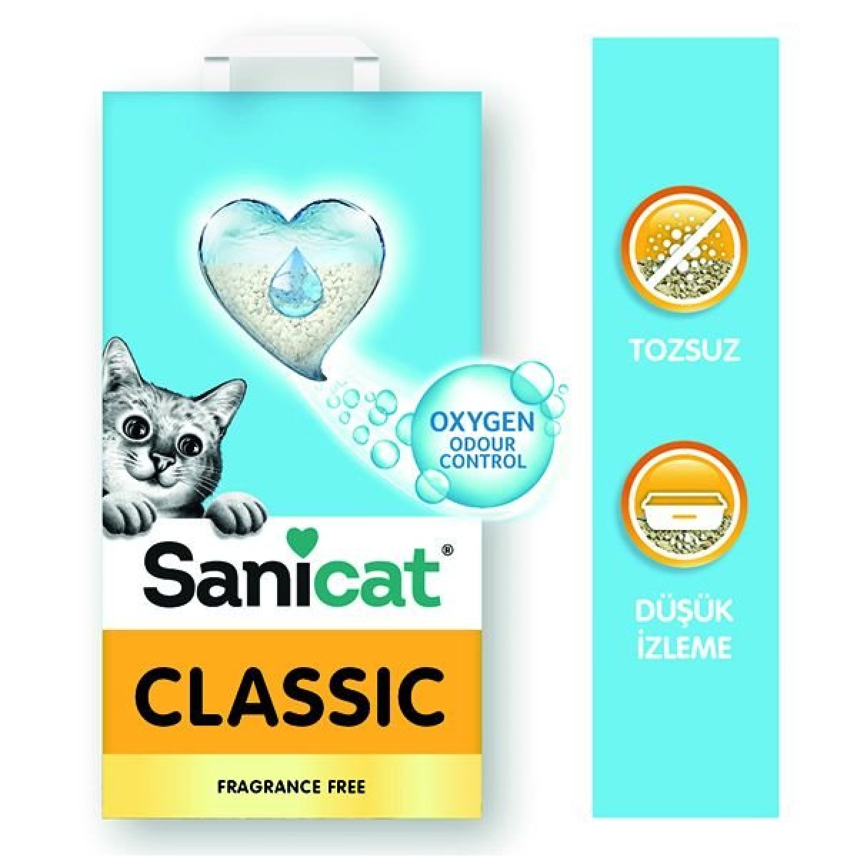 Sanicat Classic Oksijen Kontrollü Ultra Emici Kedi Kumu 20 Lt