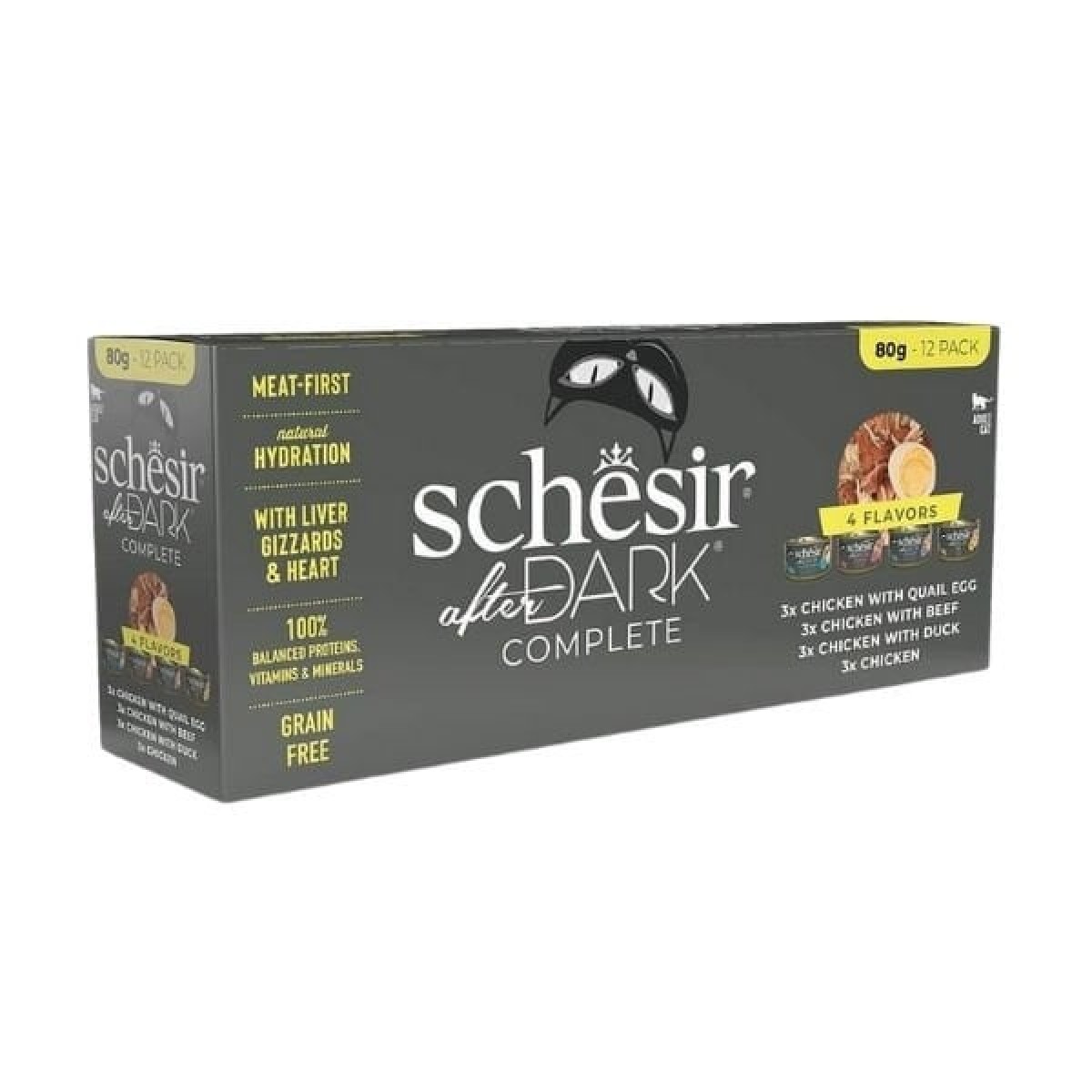 Schesir After Dark Et Suyunda Karışık Lezzetler Yetişkin Konserve Kedi Maması 12 Adet 80 Gr Schesir After Dark Et Suyunda Karışık Lezzetler Yetişkin Konserve Kedi Maması 12 Adet 80 Gr
