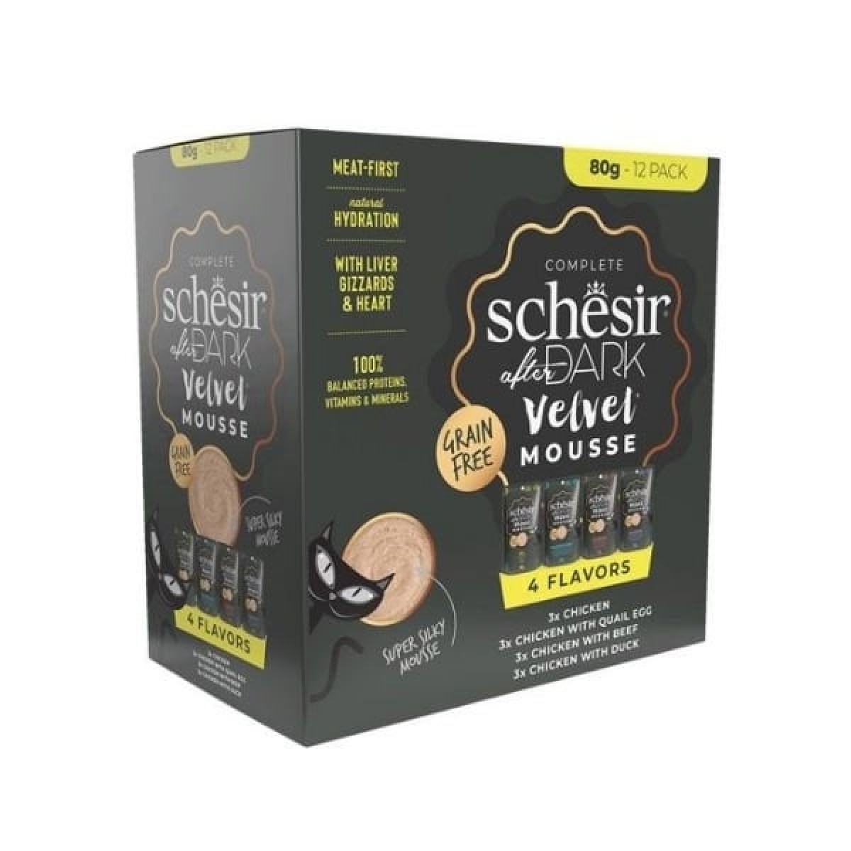 Schesir After Dark Velvet Et Suyunda Karışık Lezzetler Pouch Yetişkin Konserve Kedi Maması 12 Adet 80 Gr Schesir After Dark Velvet Et Suyunda Karışık Lezzetler Pouch Yetişkin Konserve Kedi Maması 12 Adet 80 Gr