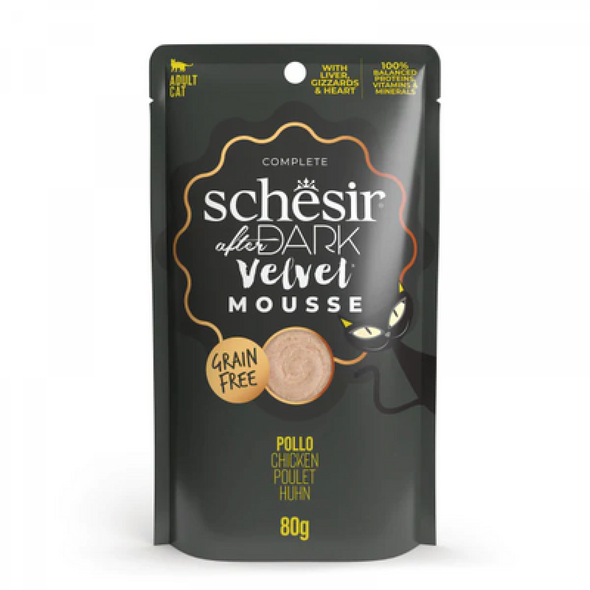 Schesir After Dark Velvet Mousse Tavuklu Yetişkin Kedi Yaş Maması 80 Gr Schesir After Dark Velvet Mousse Tavuklu Yetişkin Kedi Yaş Maması 80 Gr