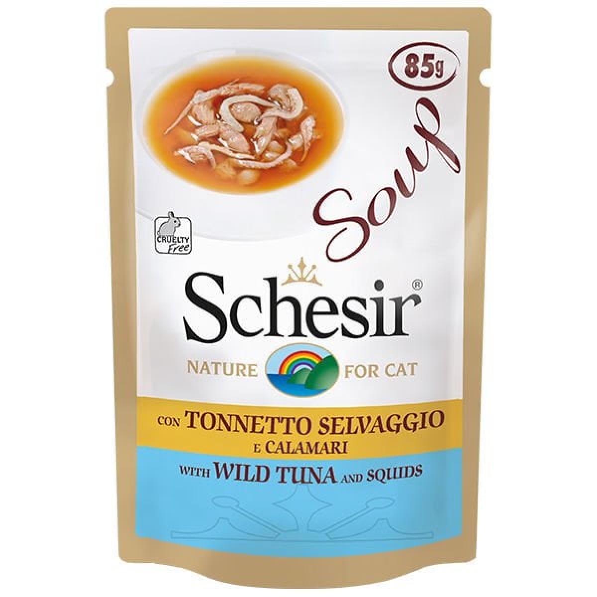 Schesir Doğal Alabalık ve Kalamarlı Kedi Çorbası 85 Gr Schesir Doğal Alabalık ve Kalamarlı Kedi Çorbası 85 Gr