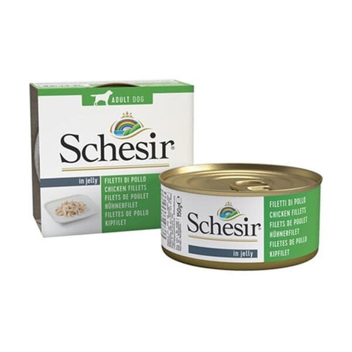 Schesir Jelly Pouch Tavuklu Fileto Konserve Yetişkin Köpek Maması 150 Gr Schesir Jelly Pouch Tavuklu Fileto Konserve Yetişkin Köpek Maması 150 Gr