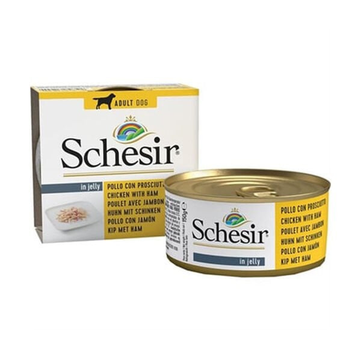 Schesir Jelly Pouch Tavuklu ve Domuzlu Fileto Konserve Yetişkin Köpek Maması 150 Gr Schesir Jelly Pouch Tavuklu ve Domuzlu Fileto Konserve Yetişkin Köpek Maması 150 Gr