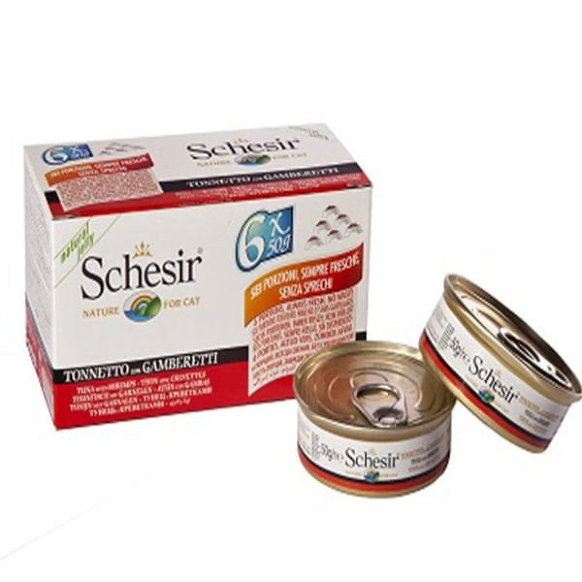 Schesir Multipack Prawns Konserve Kedi Maması 6x50 Gr Schesir Multipack Prawns Konserve Kedi Maması 6x50 Gr
