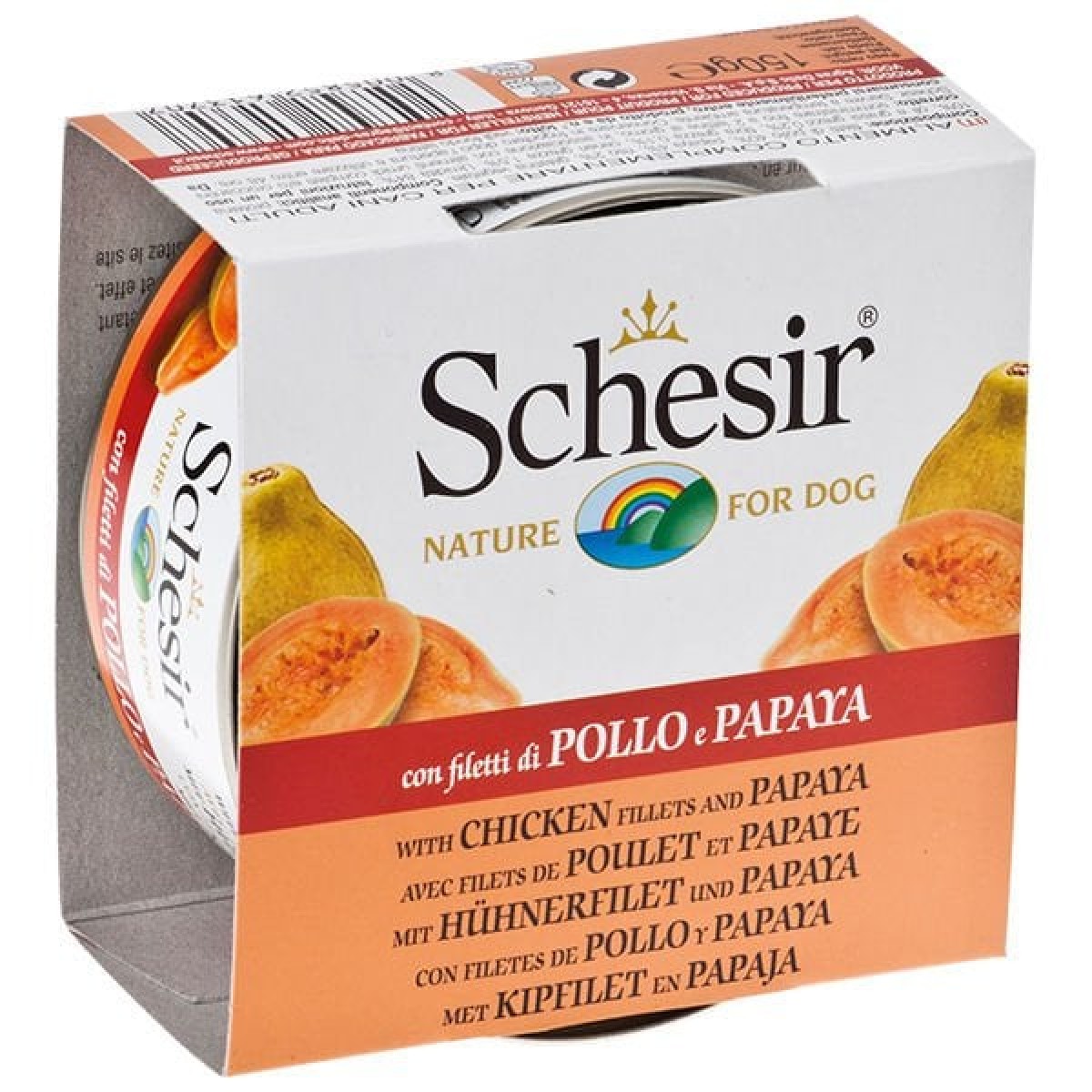 Schesir Tavuk ve Papaya Konserve Köpek Maması 150 Gr Schesir Tavuk ve Papaya Konserve Köpek Maması 150 Gr