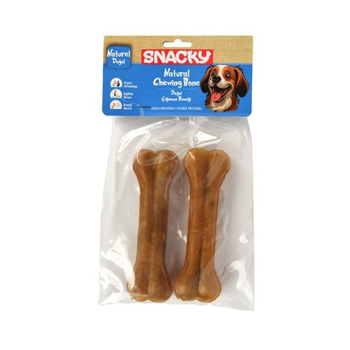 Snacky Natural Preslenmiş Yüksek Proteinli Köpek Çiğneme Kemiği 2 Adet 95 Gr Snacky Natural Preslenmiş Yüksek Proteinli Köpek Çiğneme Kemiği 2 Adet 95 Gr