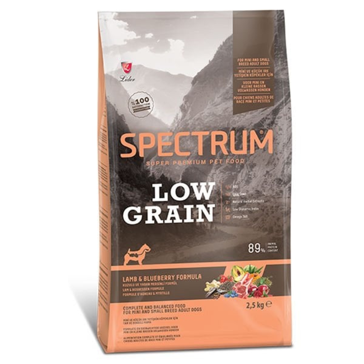 Spectrum Düşük Tahıllı Kuzulu ve Yaban Mersinli Küçük Irk Yetişkin Köpek Maması 2.5 Kg Spectrum Düşük Tahıllı Kuzulu ve Yaban Mersinli Küçük Irk Yetişkin Köpek Maması 2.5 Kg