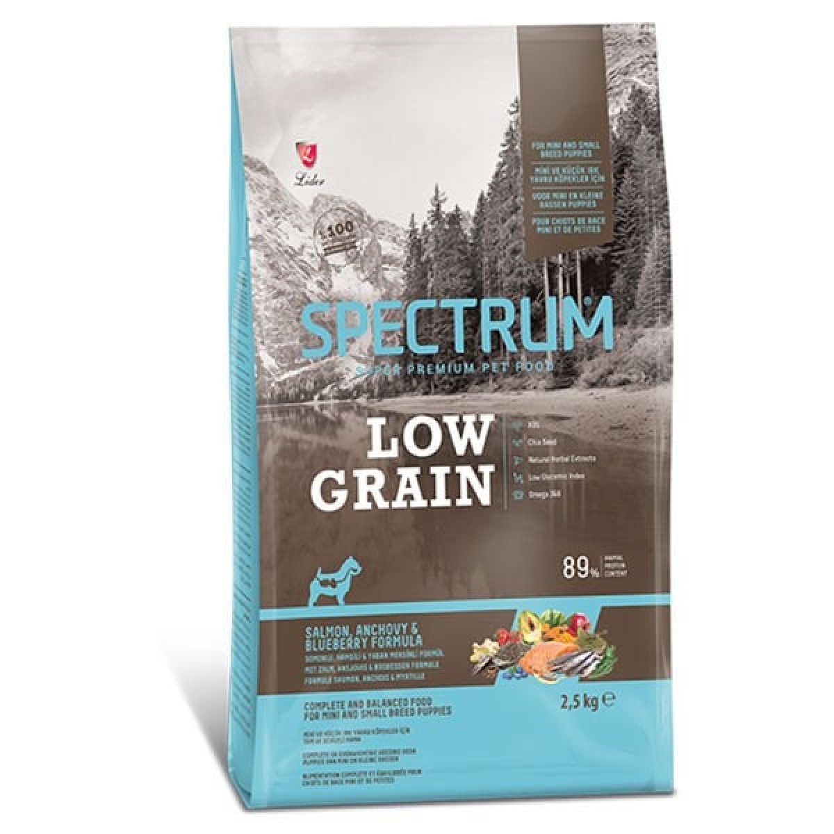 Spectrum Düşük Tahıllı Somonlu Hamsili ve Yaban Mersinli Küçük Irk Yavru Köpek Maması 2.5 Kg Spectrum Düşük Tahıllı Somonlu Hamsili ve Yaban Mersinli Küçük Irk Yavru Köpek Maması 2.5 Kg