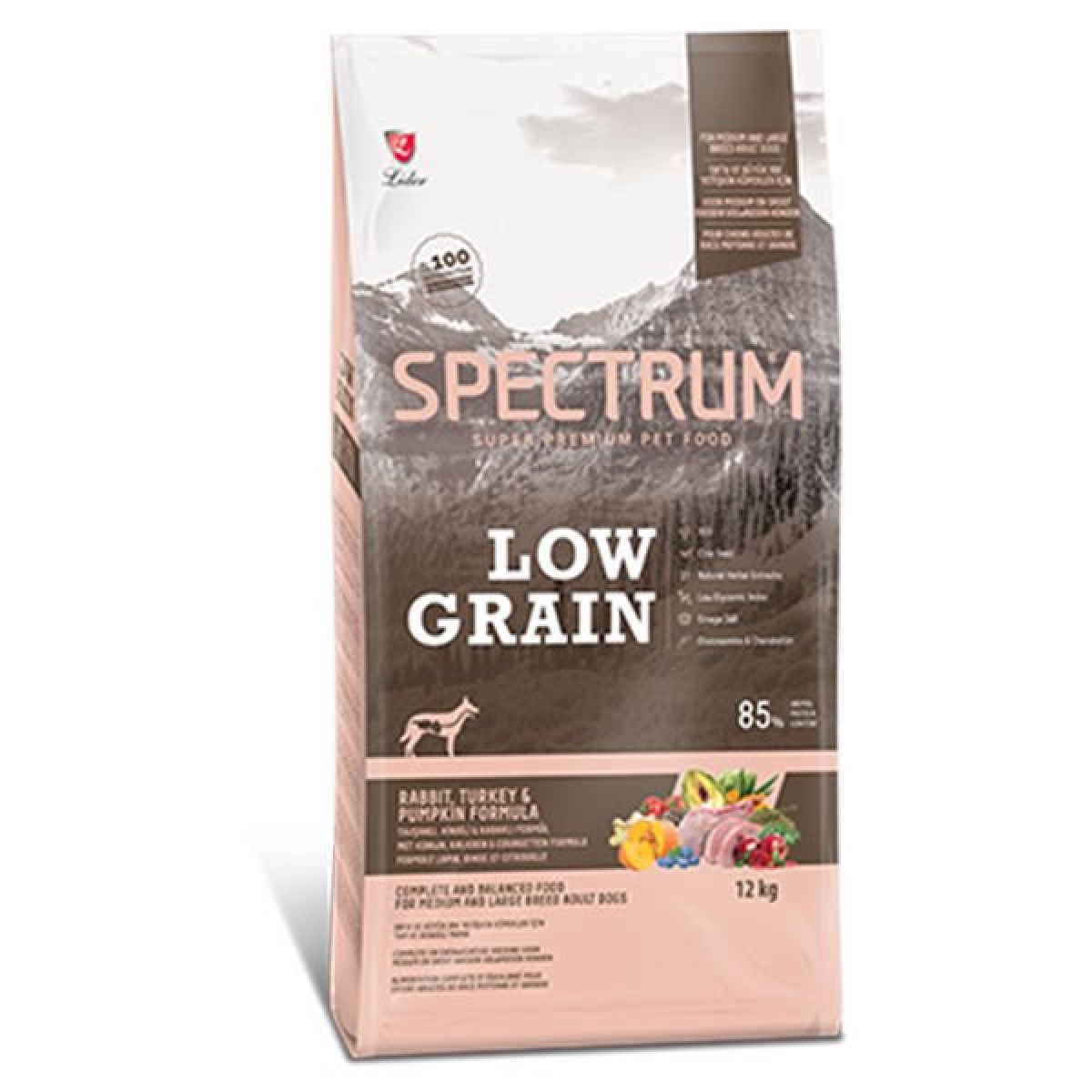 Spectrum Düşük Tahıllı Tavşanlı Hindili ve Bal Kabaklı Orta ve Büyük Irk Yetişkin Köpek Maması 12 Kg Spectrum Düşük Tahıllı Tavşanlı Hindili ve Bal Kabaklı Orta ve Büyük Irk Yetişkin Köpek Maması 12 Kg