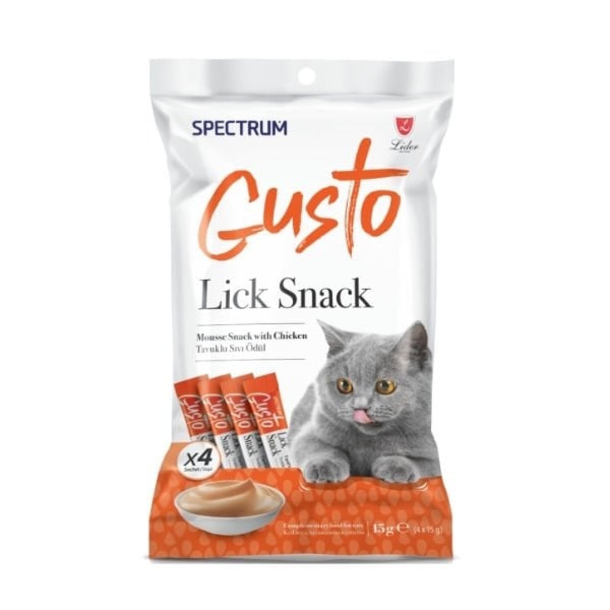Spectrum Gusto Lick Snack Tavuklu Sıvı Kedi Ödül Maması 15 Gr 4 Adet Spectrum Gusto Lick Snack Tavuklu Sıvı Kedi Ödül Maması 15 Gr 4 Adet