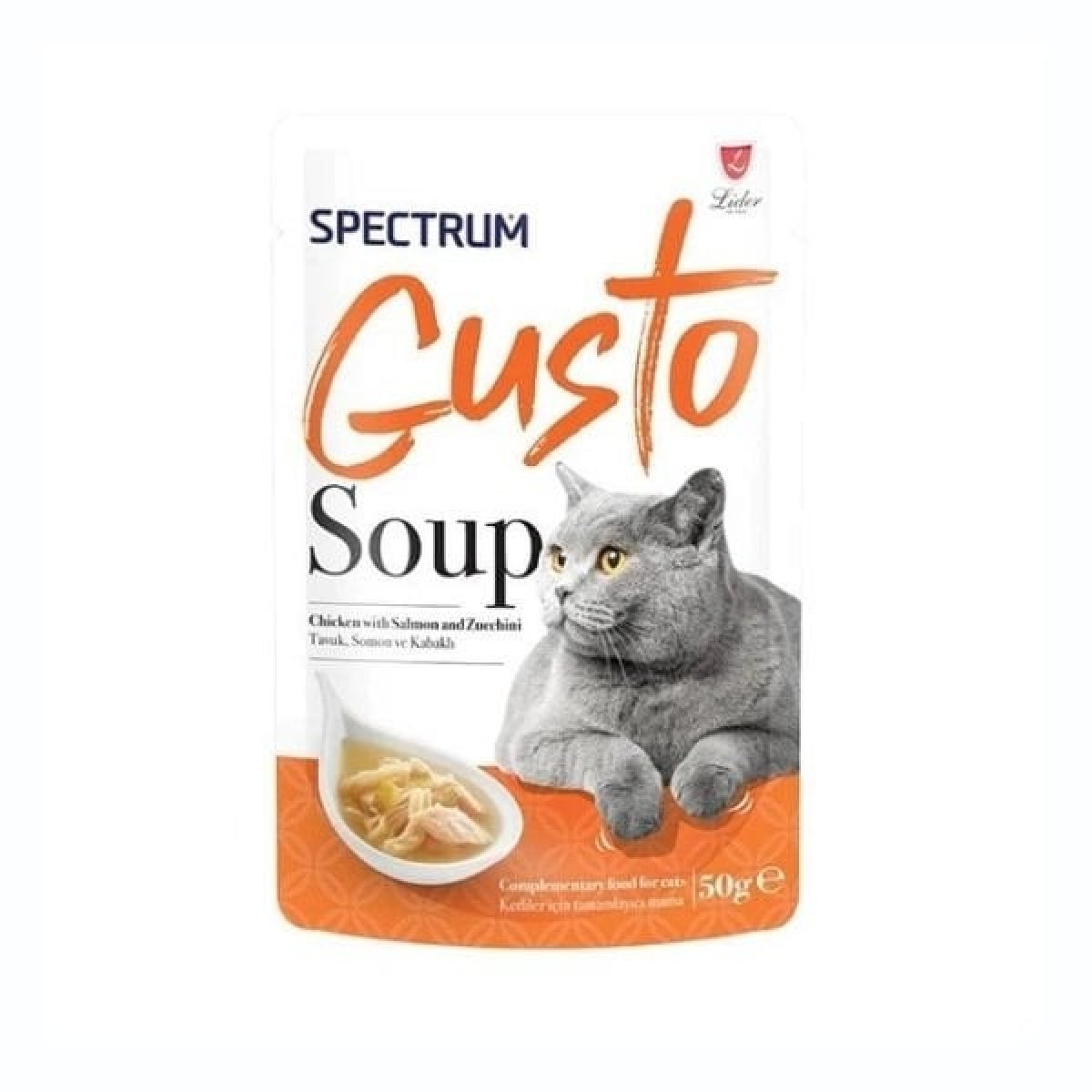 Spectrum Gusto Soup Tavuklu Somonlu ve Kabaklı Kedi Çorbası 50 Gr Spectrum Gusto Soup Tavuklu Somonlu ve Kabaklı Kedi Çorbası 50 Gr