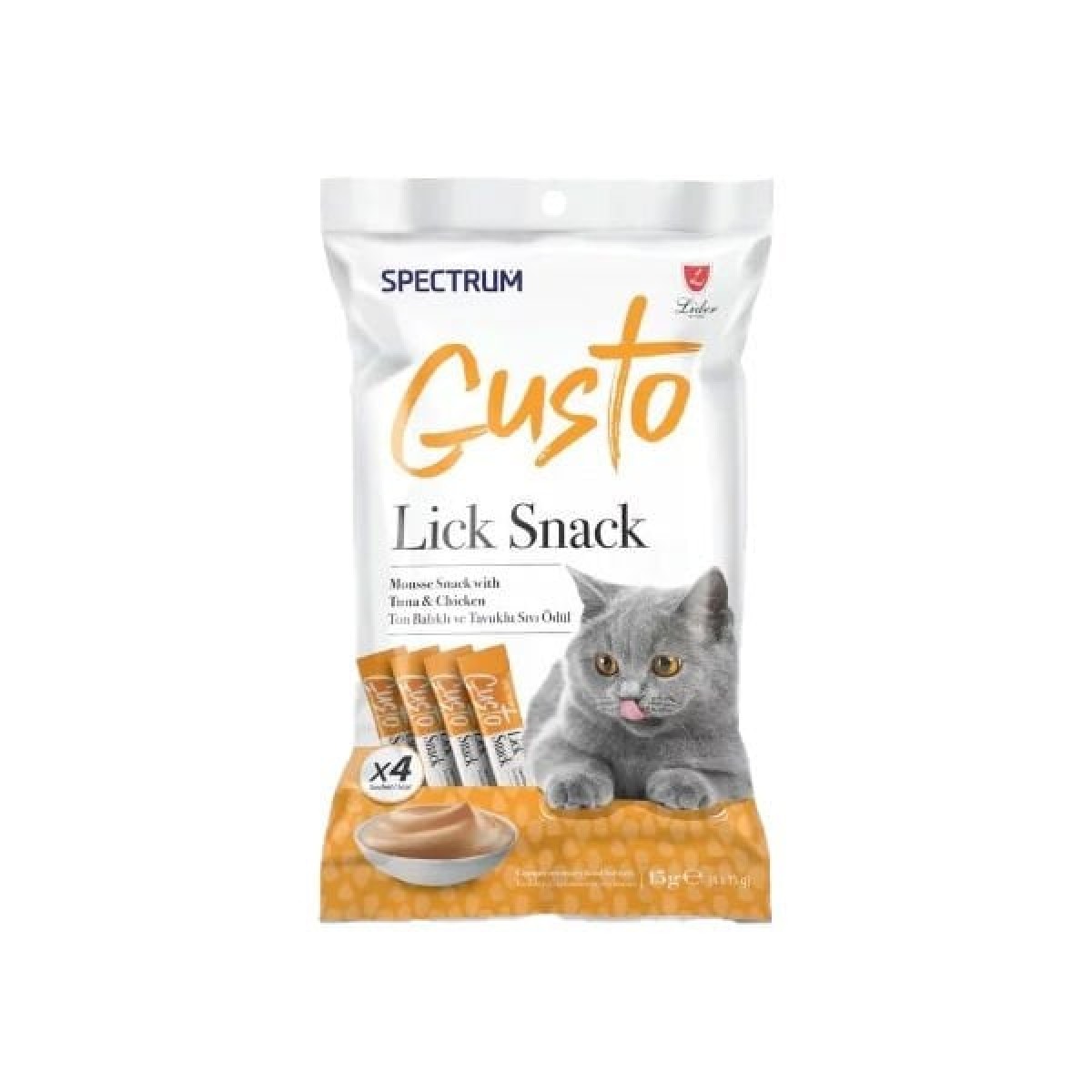 Spectrum Gusto Ton Balıklı ve Tavuklu Sıvı Kedi Ödül Maması 4x15 Gr Spectrum Gusto Ton Balıklı ve Tavuklu Sıvı Kedi Ödül Maması 4x15 Gr