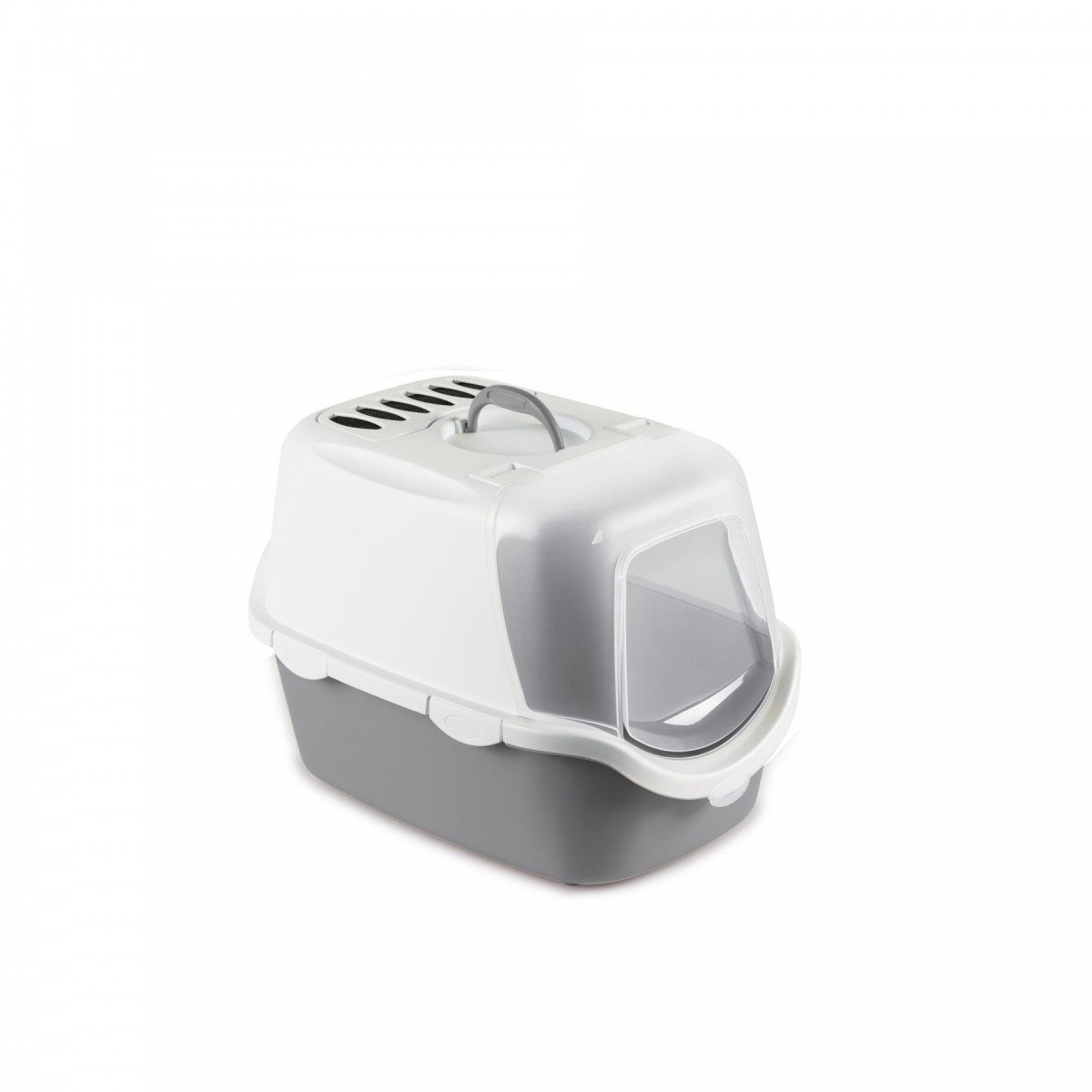 Stefanplast Cathy Easy Clean Filtreli Kapalı Kedi Tuvaleti Beyaz/Gri 56x40x40 Cm Stefanplast Cathy Easy Clean Filtreli Kapalı Kedi Tuvaleti Beyaz/Gri 56x40x40 Cm