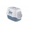 Stefanplast Cathy Griffe Kedi Desenli Kapalı Kedi Tuvaleti Beyaz/Mavi 56x40x40 Cm Stefanplast Cathy Griffe Kedi Desenli Kapalı Kedi Tuvaleti Beyaz/Mavi 56x40x40 Cm